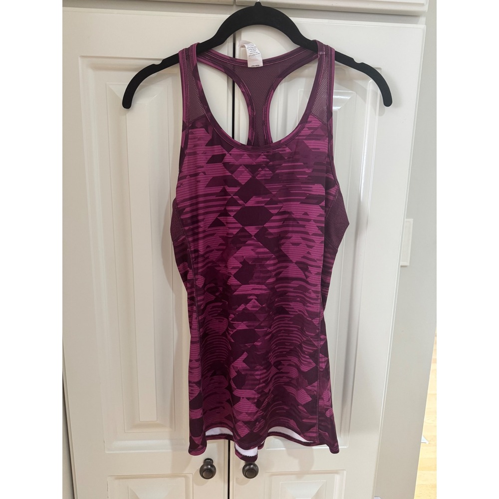 Reebok Purple Patterned Tank Top